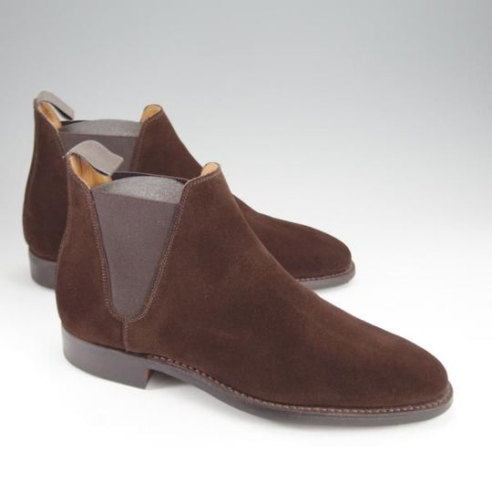 ほぼ試着程度★クロケット&ジョーンズ 6.5E【定価￥81,400-★ダイナイトソール/CHELSEA 8】サイドゴアブーツ/濃茶/Crockett&Jones★i979