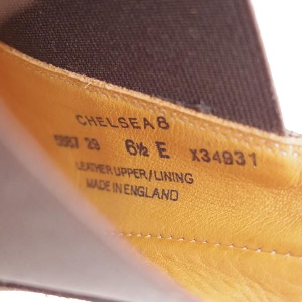ほぼ試着程度★クロケット&ジョーンズ 6.5E【定価￥81,400-★ダイナイトソール/CHELSEA 8】サイドゴアブーツ/濃茶/Crockett&Jones★i979