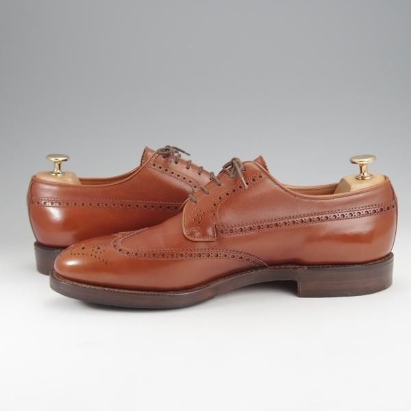 極上★クロケット&ジョーンズ 9D【貴重★トレーディングポスト別注/HEREFORD】フルブローグ/カーフ/茶/メンズ/Crockett&Jones★i980