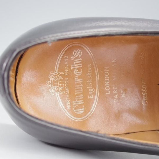 極上★チャーチ 80F/UK8【現行定価￥176,000-★コンサル/CONSUL】173ラスト/ストレートチップ/カーフ/黒/メンズ/Church's★i981