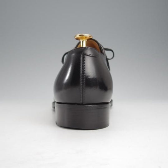 美品★三陽山長 SIZE 8【定価￥80,300-★弦六郎/R2010ラスト】パンチドキャップトゥ/カーフ/黒/メンズ/SanyoYamacho★i985