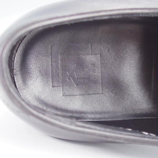 美品★三陽山長 SIZE 8【定価￥80,300-★弦六郎/R2010ラスト】パンチドキャップトゥ/カーフ/黒/メンズ/SanyoYamacho★i985