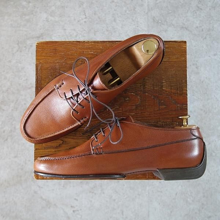 未使用★(伊)タニノクリスチー SIZE 8【デッドストック品★モカシン/Uチップ/122912】グレインレザー/茶/メンズ/TANINO CRISCI★i986