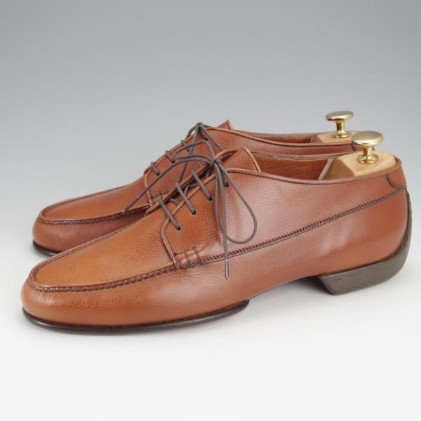 未使用★(伊)タニノクリスチー SIZE 8【デッドストック品★モカシン/Uチップ/122912】グレインレザー/茶/メンズ/TANINO CRISCI★i986