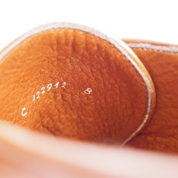 未使用★(伊)タニノクリスチー SIZE 8【デッドストック品★モカシン/Uチップ/122912】グレインレザー/茶/メンズ/TANINO CRISCI★i986