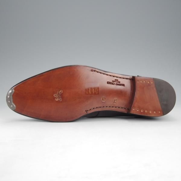 未使用★(伊)タニノクリスチー SIZE 7.5【デッドストック品★最後期のモンクストラップ/136656】カーフ/黒/メンズ/TANINO CRISCI★i987