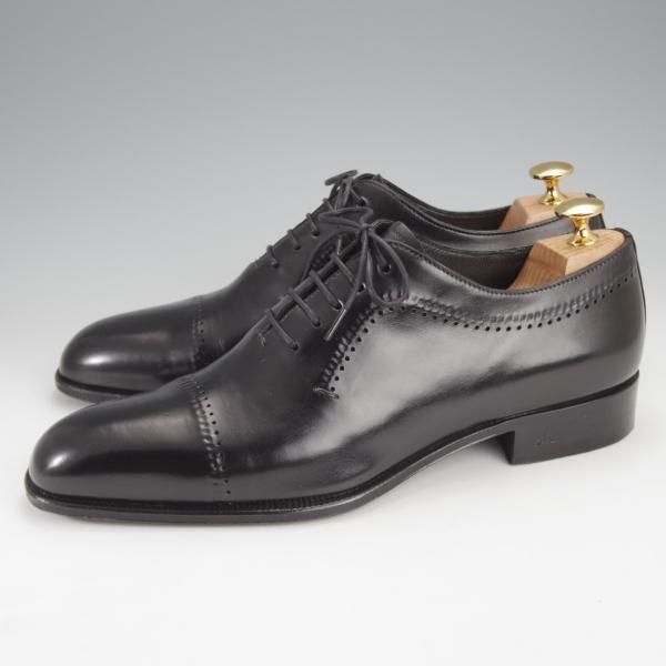 極上★(伊)タニノクリスチー SIZE 6.5【定価￥241,500-★最後期のオックスフォードシューズ/シャドウステッチ】黒/TANINO CRISCI★i988