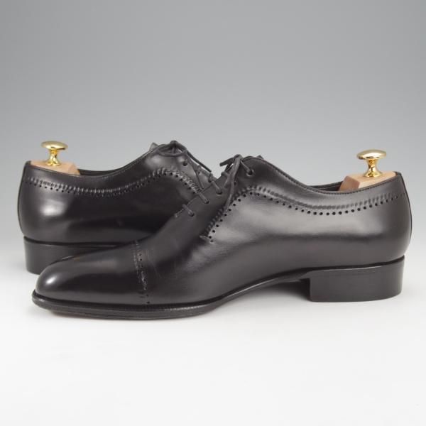 極上★(伊)タニノクリスチー SIZE 6.5【定価￥241,500-★最後期のオックスフォードシューズ/シャドウステッチ】黒/TANINO CRISCI★i988