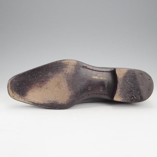 極上★(伊)タニノクリスチー SIZE 6.5【定価￥241,500-★最後期のオックスフォードシューズ/シャドウステッチ】黒/TANINO CRISCI★i988