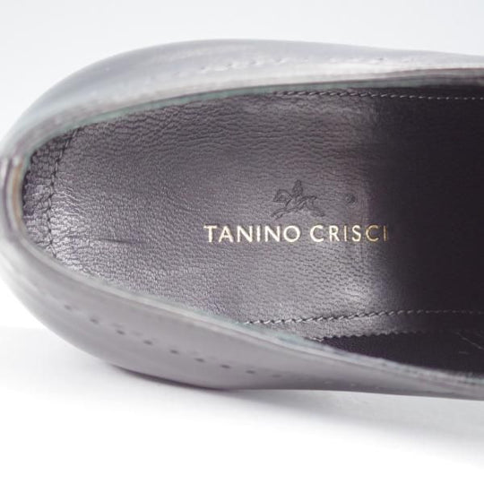 極上★(伊)タニノクリスチー SIZE 6.5【定価￥241,500-★最後期のオックスフォードシューズ/シャドウステッチ】黒/TANINO CRISCI★i988