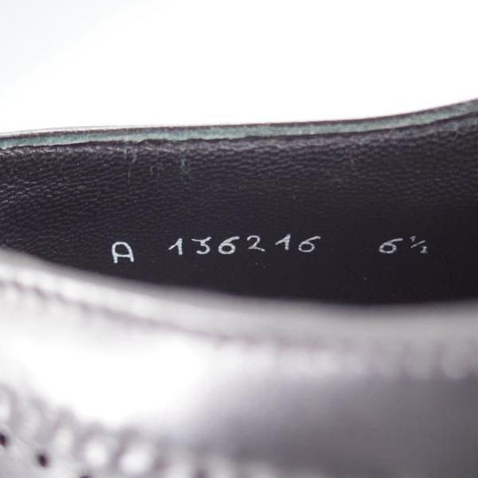 極上★(伊)タニノクリスチー SIZE 6.5【定価￥241,500-★最後期のオックスフォードシューズ/シャドウステッチ】黒/TANINO CRISCI★i988