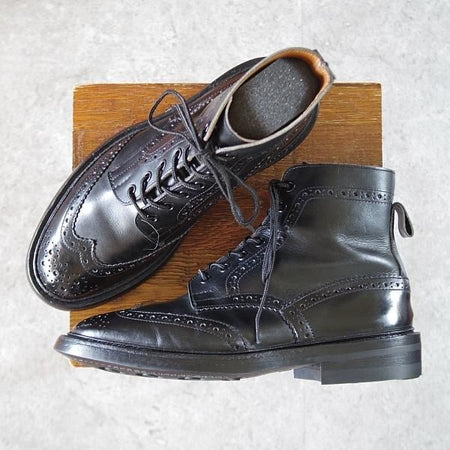 極上★トリッカーズ SIZE 7【ダイナイトソール仕様★カントリーブーツ/SHIPS別注】m7484/カーフ/黒/シップス/メンズ/Tricker's★i989