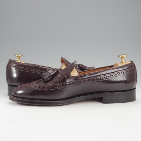 極美品★オールデン 8.5D【現行定価17万円程度★コードバン仕様/ユナイテッドアローズ別注】3905/タッセルローファー/赤茶/Alden★i990