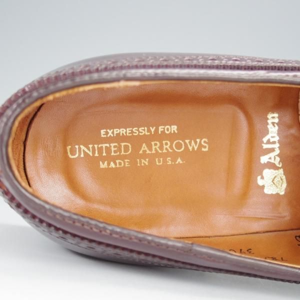 極美品★オールデン 8.5D【現行定価17万円程度★コードバン仕様/ユナイテッドアローズ別注】3905/タッセルローファー/赤茶/Alden★i990