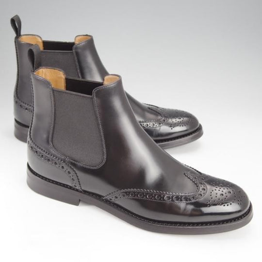極美品★チャーチ(レディース) SIZE 36【定価￥163,900-★KETSBY WG/サイドゴアブーツ】ポリッシュドバインダーカーフ/黒/Church's★i993