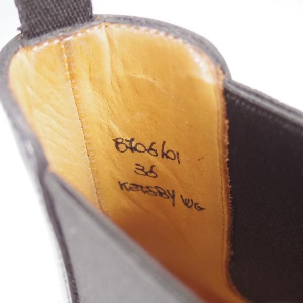 極美品★チャーチ(レディース) SIZE 36【定価￥163,900-★KETSBY WG/サイドゴアブーツ】ポリッシュドバインダーカーフ/黒/Church's★i993