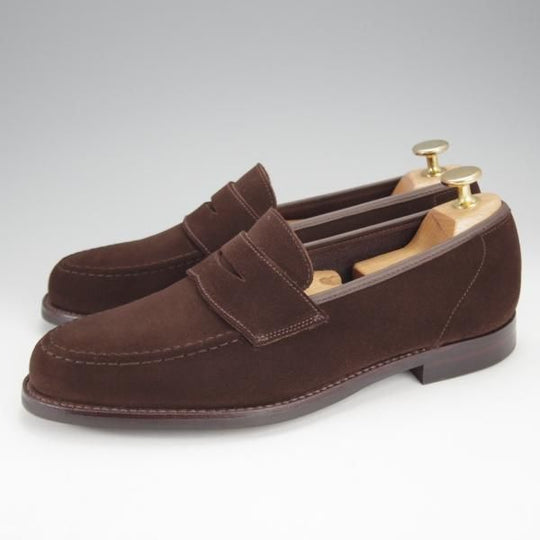 極美品★クロケット&ジョーンズ 6E【定価￥86,900-★HARVARD 2/ハーバード】コインローファー/376ラスト/濃茶/Crockett&Jones★i995