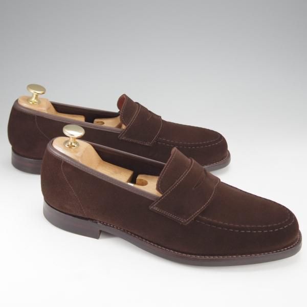 極美品★クロケット&ジョーンズ 6E【定価￥86,900-★HARVARD 2/ハーバード】コインローファー/376ラスト/濃茶/Crockett&Jones★i995