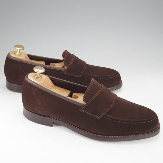 極美品★クロケット&ジョーンズ 6E【定価￥86,900-★HARVARD 2/ハーバード】コインローファー/376ラスト/濃茶/Crockett&Jones★i995