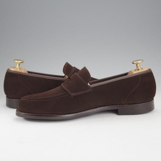 極美品★クロケット&ジョーンズ 6E【定価￥86,900-★HARVARD 2/ハーバード】コインローファー/376ラスト/濃茶/Crockett&Jones★i995