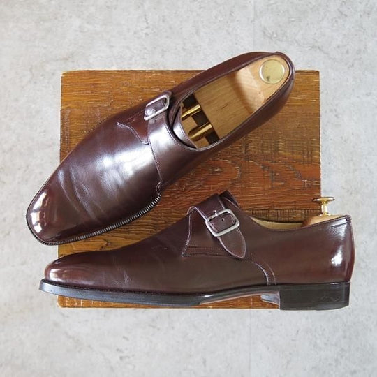 ★(伊)エンツォ・ボナフェ SIZE 8.5【ハンドソーンウェルテッド製法★B.R.SHOP別注/モンクストラップ】カーフ/濃茶/Enzo Bonafe★i996