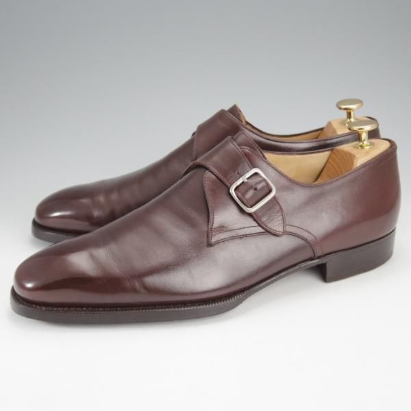 ★(伊)エンツォ・ボナフェ SIZE 8.5【ハンドソーンウェルテッド製法★B.R.SHOP別注/モンクストラップ】カーフ/濃茶/Enzo Bonafe★i996