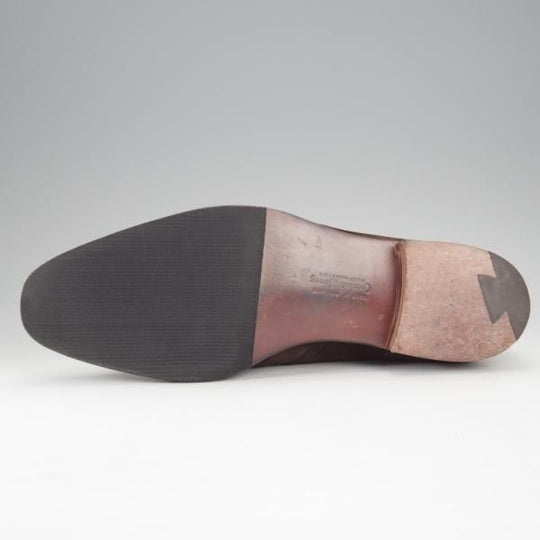 美品★クロケット&ジョーンズ 8D【ハンドグレードライン★SAVILE/モンクストラップ】337ラスト/スエード/濃茶/Crockett&Jones★i997