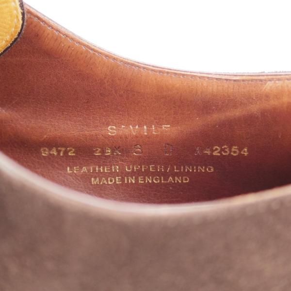 美品★クロケット&ジョーンズ 8D【ハンドグレードライン★SAVILE/モンクストラップ】337ラスト/スエード/濃茶/Crockett&Jones★i997