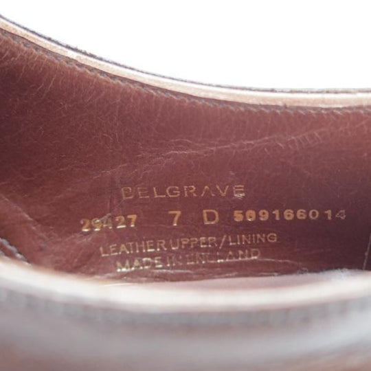 極上★クロケット&ジョーンズ 7D【定価￥105,600-★ハンドグレードライン/BELGRAVE】パンチドキャップトゥ/濃茶/Crockett&Jones★i998