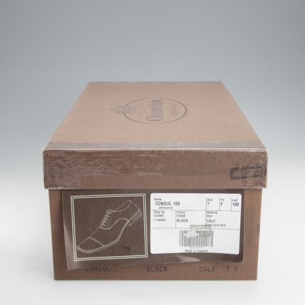 極美品★チャーチ 70F/UK7【現行定価￥160,600-★CONSUL/コンサル/100ラスト】大丸別注/ストレートチップ/カーフ/黒/Church's★i999