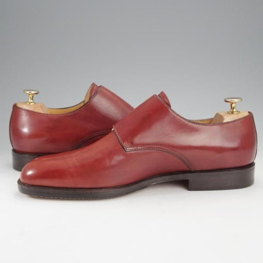 未使用★(伊)タニノクリスチー SIZE 7.5【定価￥21,6000-★デッドストック品/671】ダブルモンク/カーフ/赤茶/メンズ/TANINO CRISCI★j001