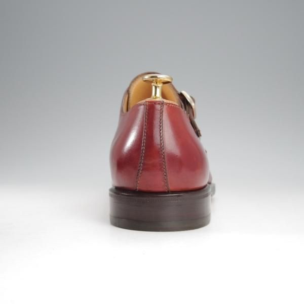 未使用★(伊)タニノクリスチー SIZE 7.5【定価￥21,6000-★デッドストック品/671】ダブルモンク/カーフ/赤茶/メンズ/TANINO CRISCI★j001