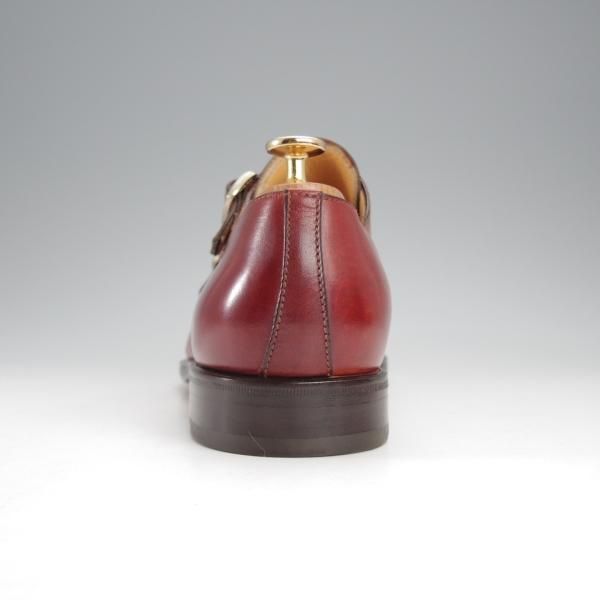 未使用★(伊)タニノクリスチー SIZE 7.5【定価￥21,6000-★デッドストック品/671】ダブルモンク/カーフ/赤茶/メンズ/TANINO CRISCI★j001