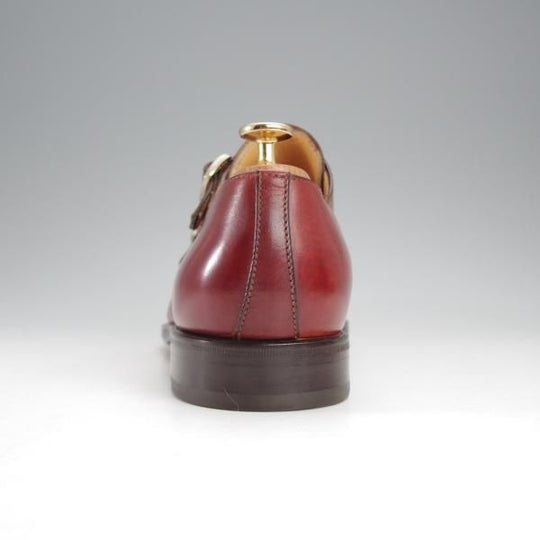 未使用★(伊)タニノクリスチー SIZE 7.5【定価￥21,6000-★デッドストック品/671】ダブルモンク/カーフ/赤茶/メンズ/TANINO CRISCI★j001