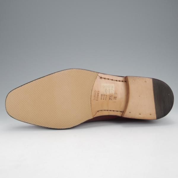 未使用★(伊)タニノクリスチー SIZE 7.5【定価￥21,6000-★デッドストック品/671】ダブルモンク/カーフ/赤茶/メンズ/TANINO CRISCI★j001