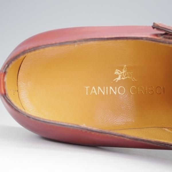 未使用★(伊)タニノクリスチー SIZE 7.5【定価￥21,6000-★デッドストック品/671】ダブルモンク/カーフ/赤茶/メンズ/TANINO CRISCI★j001