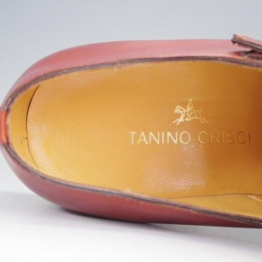 未使用★(伊)タニノクリスチー SIZE 7.5【定価￥21,6000-★デッドストック品/671】ダブルモンク/カーフ/赤茶/メンズ/TANINO CRISCI★j001