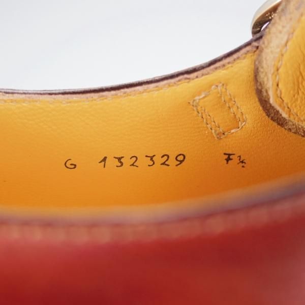 未使用★(伊)タニノクリスチー SIZE 7.5【定価￥21,6000-★デッドストック品/671】ダブルモンク/カーフ/赤茶/メンズ/TANINO CRISCI★j001