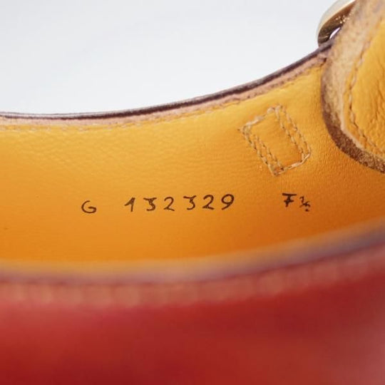 未使用★(伊)タニノクリスチー SIZE 7.5【定価￥21,6000-★デッドストック品/671】ダブルモンク/カーフ/赤茶/メンズ/TANINO CRISCI★j001