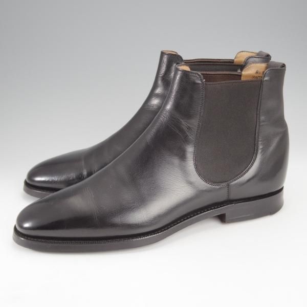 ★チャーチ 80F/UK8【貴重★002ラスト/サイドゴアブーツ】Runcorn/4都市ロゴ/カーフ/黒/メンズ/Church's★j002