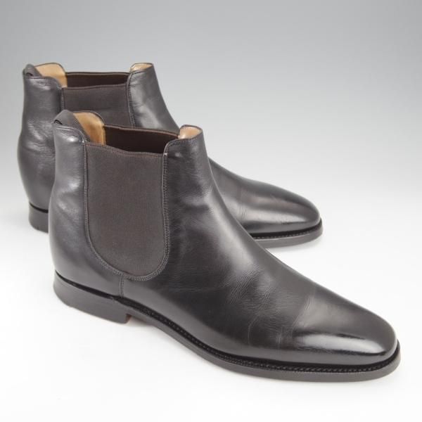 ★チャーチ 80F/UK8【貴重★002ラスト/サイドゴアブーツ】Runcorn/4都市ロゴ/カーフ/黒/メンズ/Church's★j002