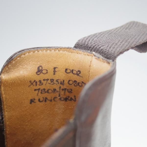 ★チャーチ 80F/UK8【貴重★002ラスト/サイドゴアブーツ】Runcorn/4都市ロゴ/カーフ/黒/メンズ/Church's★j002