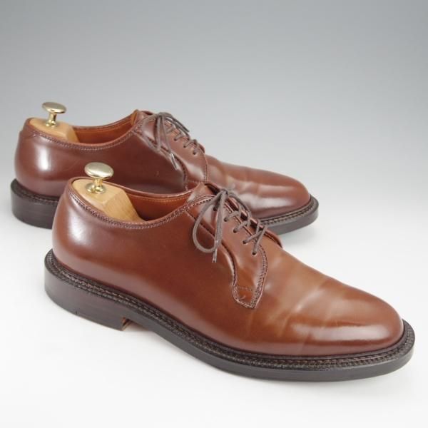 極美品★オールデン 7D【貴重★ラベロ色/コードバン/9900/(韓国)unipair別注】茶/バリーラスト/プレーントゥ/メンズ/Alden★j003