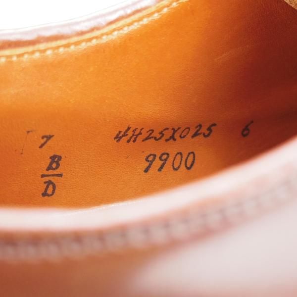 極美品★オールデン 7D【貴重★ラベロ色/コードバン/9900/(韓国)unipair別注】茶/バリーラスト/プレーントゥ/メンズ/Alden★j003