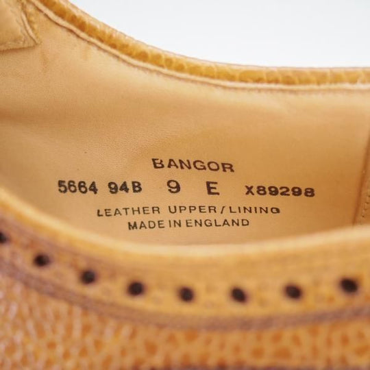 未使用★クロケット&ジョーンズ 9E【リッジウェイソール仕様★BANGOR/365ラスト】フルブローグ/グレインレザー/茶/Crockett&Jones★j005