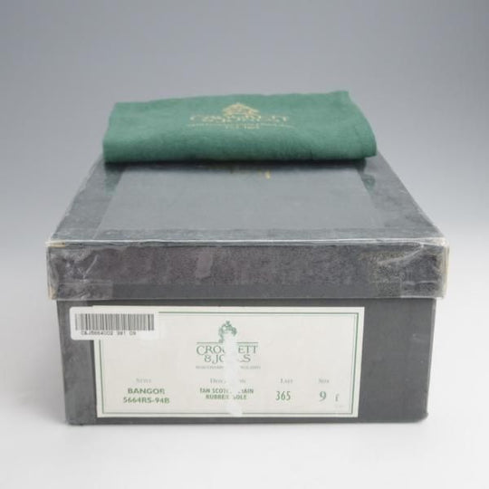 未使用★クロケット&ジョーンズ 9E【リッジウェイソール仕様★BANGOR/365ラスト】フルブローグ/グレインレザー/茶/Crockett&Jones★j005