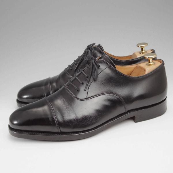 極上★(英)グレンソン 7.5F【現行定価￥98,890-★G-ONEライン/LONDON】ロンドン/22346/G1/ストレートチップ/カーフ/黒/GRENSON★j006