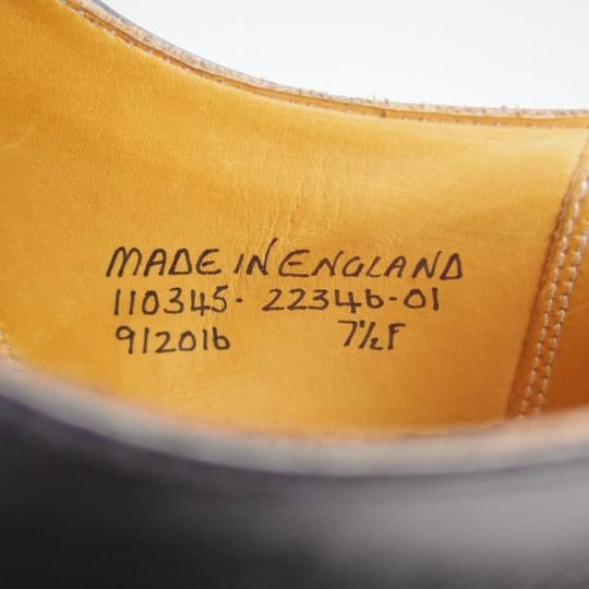 極上★(英)グレンソン 7.5F【現行定価￥98,890-★G-ONEライン/LONDON】ロンドン/22346/G1/ストレートチップ/カーフ/黒/GRENSON★j006