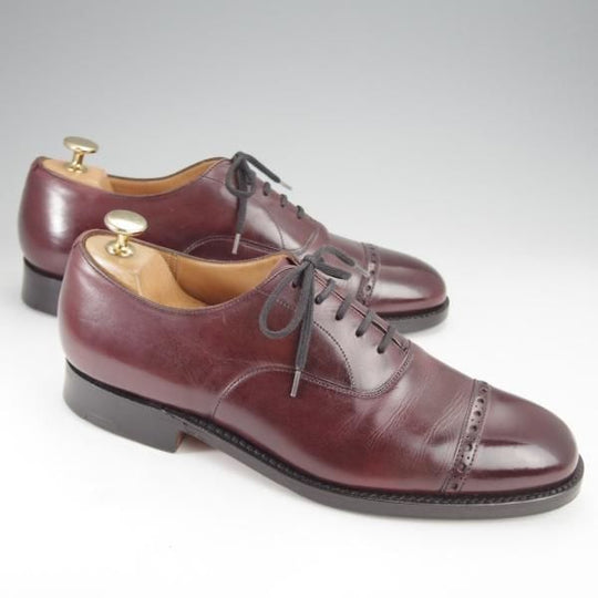 ★チャーチ 65F/UK6.5【貴重★100ラスト/パンチドキャップトゥ/Eskdale】4都市ロゴ/カーフ/赤茶/メンズ/Church's★j007