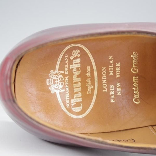 ★チャーチ 65F/UK6.5【貴重★100ラスト/パンチドキャップトゥ/Eskdale】4都市ロゴ/カーフ/赤茶/メンズ/Church's★j007